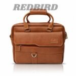 Genuine Leather Office Bag Brown