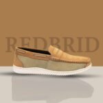 Cow leather brown and olive combined Loafer