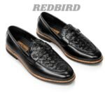 Black Penny Loafer with Handmade Sole
