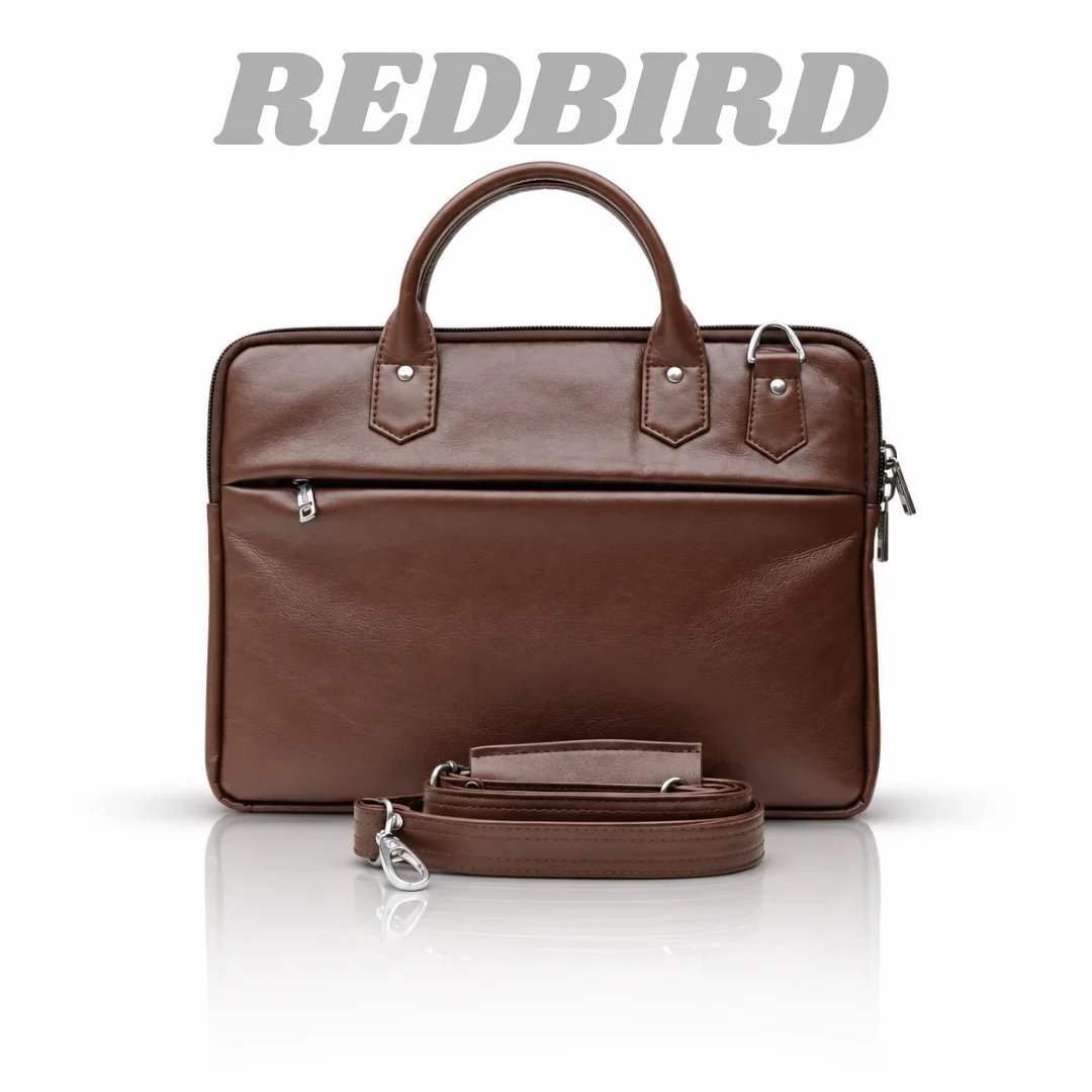 2026/09/189335.jpg Genuine Leather Brown Laptop Bag - Image 1