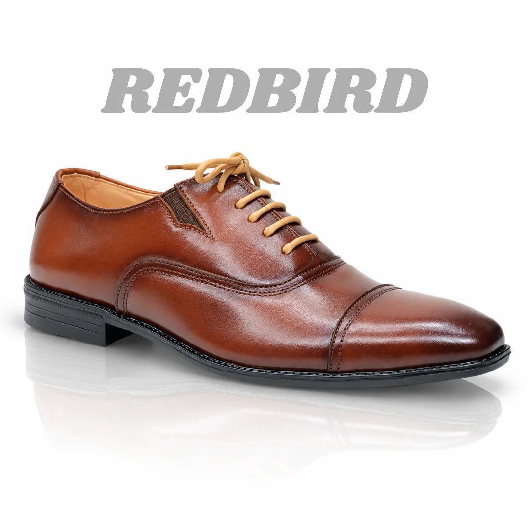 2026/09/189359-1.jpg Original Leather Elastic Oxford Brown Shoes - Image 1